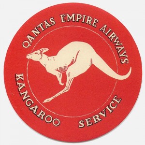 Australia vintage luggage label